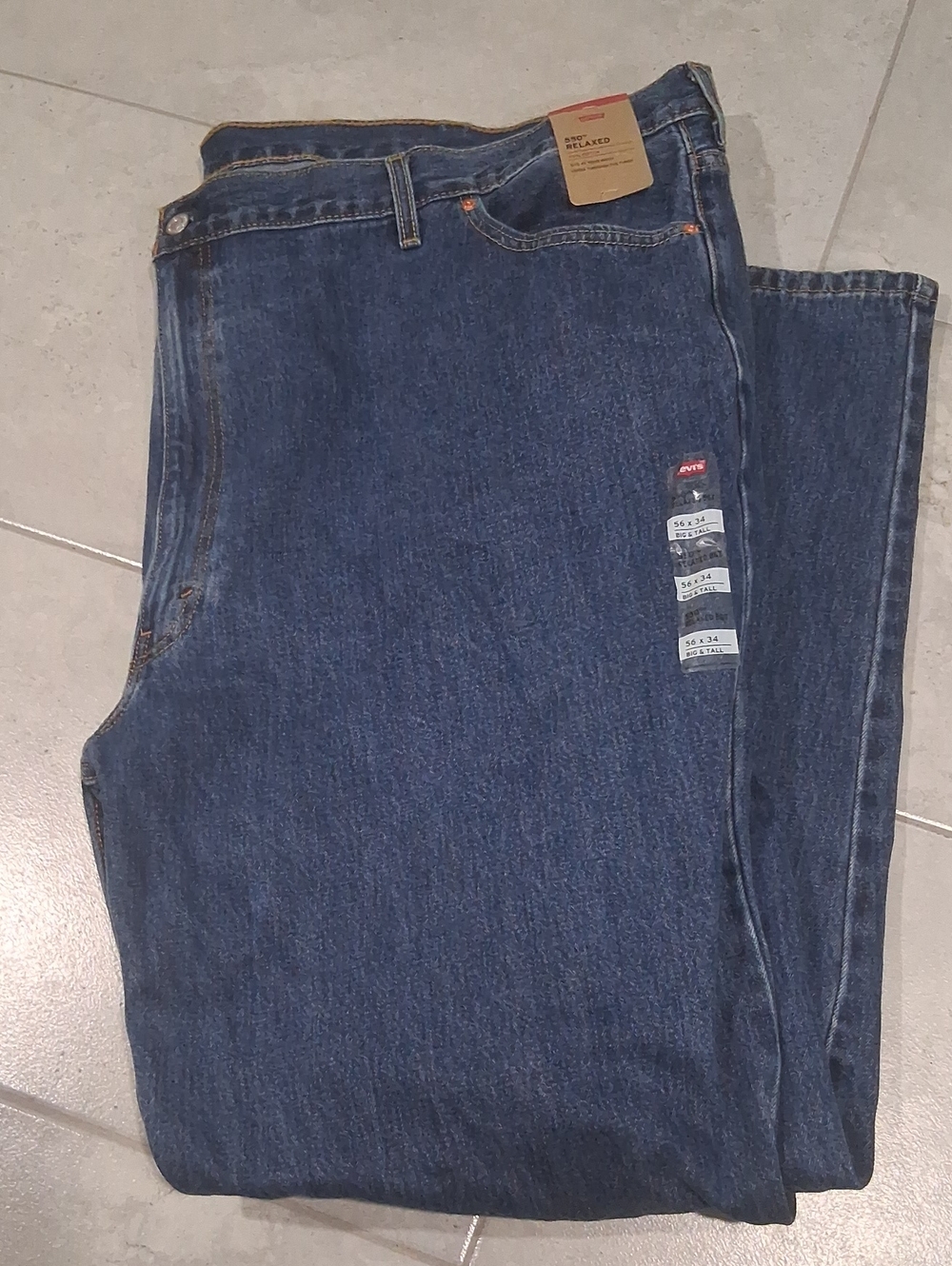 Levi's 550 Relaxed Fit Jeans Size-56x34 Big&Tall NWT